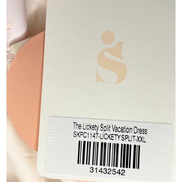 SELKIE Sz XXL Lickety Split Vacation Dress Pale Pink Puff Mini NWT - Picture 4 of 14